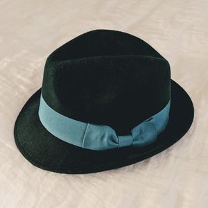 Green Felt Fedora Hat with Bow Cost Plus World Market